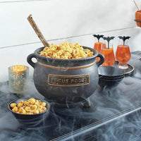 Witches Cauldron Serving Bowls Resin Candy Bucket for Halloween Party Indoor Outdoor Home Kitchen Halloween Party Decorations