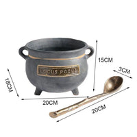 Witches Cauldron Serving Bowls Resin Candy Bucket for Halloween Party Indoor Outdoor Home Kitchen Halloween Party Decorations