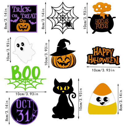 Halloween Wooden Sign Tiered Tray Decor Set Farmhouse Kitchen Decoration (B)