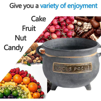 Witches Cauldron Serving Bowls Resin Candy Bucket for Halloween Party Indoor Outdoor Home Kitchen Halloween Party Decorations