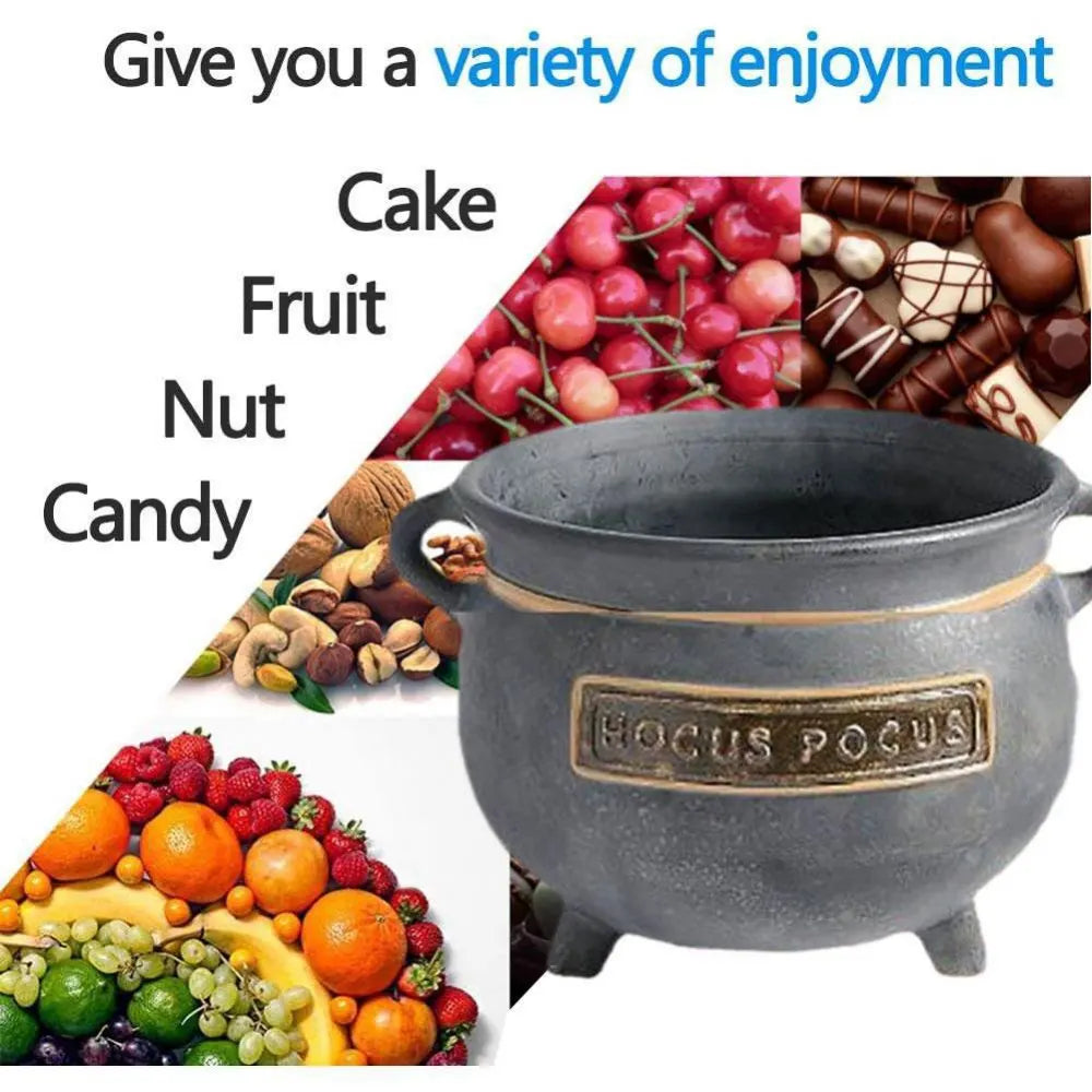 Witches Cauldron Serving Bowls Resin Candy Bucket for Halloween Party Indoor Outdoor Home Kitchen Halloween Party Decorations