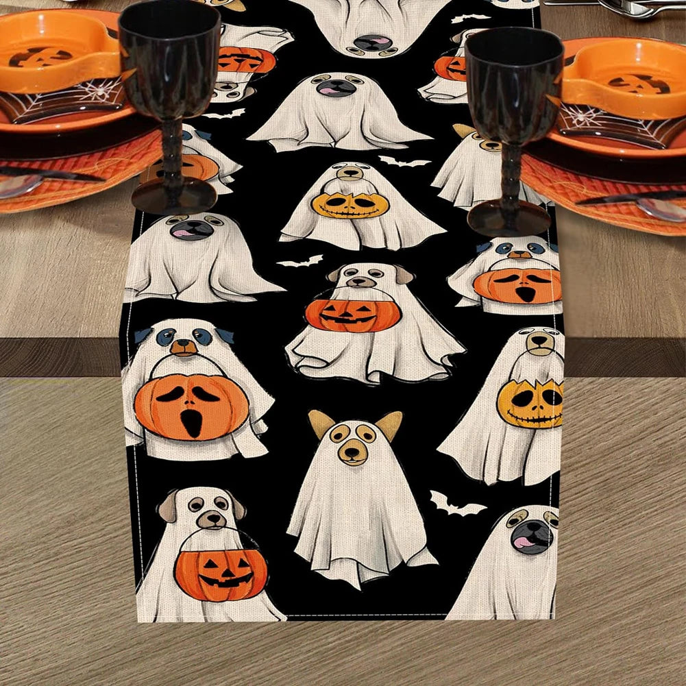 Jack O Lantern Pumpkin Bat Kitchen Dining Table Decoration Spooky Halloween Dining Table Decoration for Halloween Party Decor