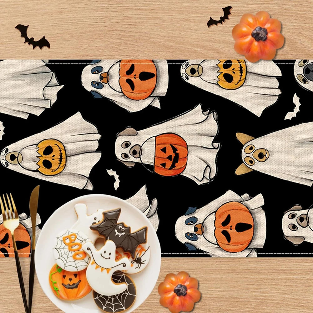 Jack O Lantern Pumpkin Bat Kitchen Dining Table Decoration Spooky Halloween Dining Table Decoration for Halloween Party Decor