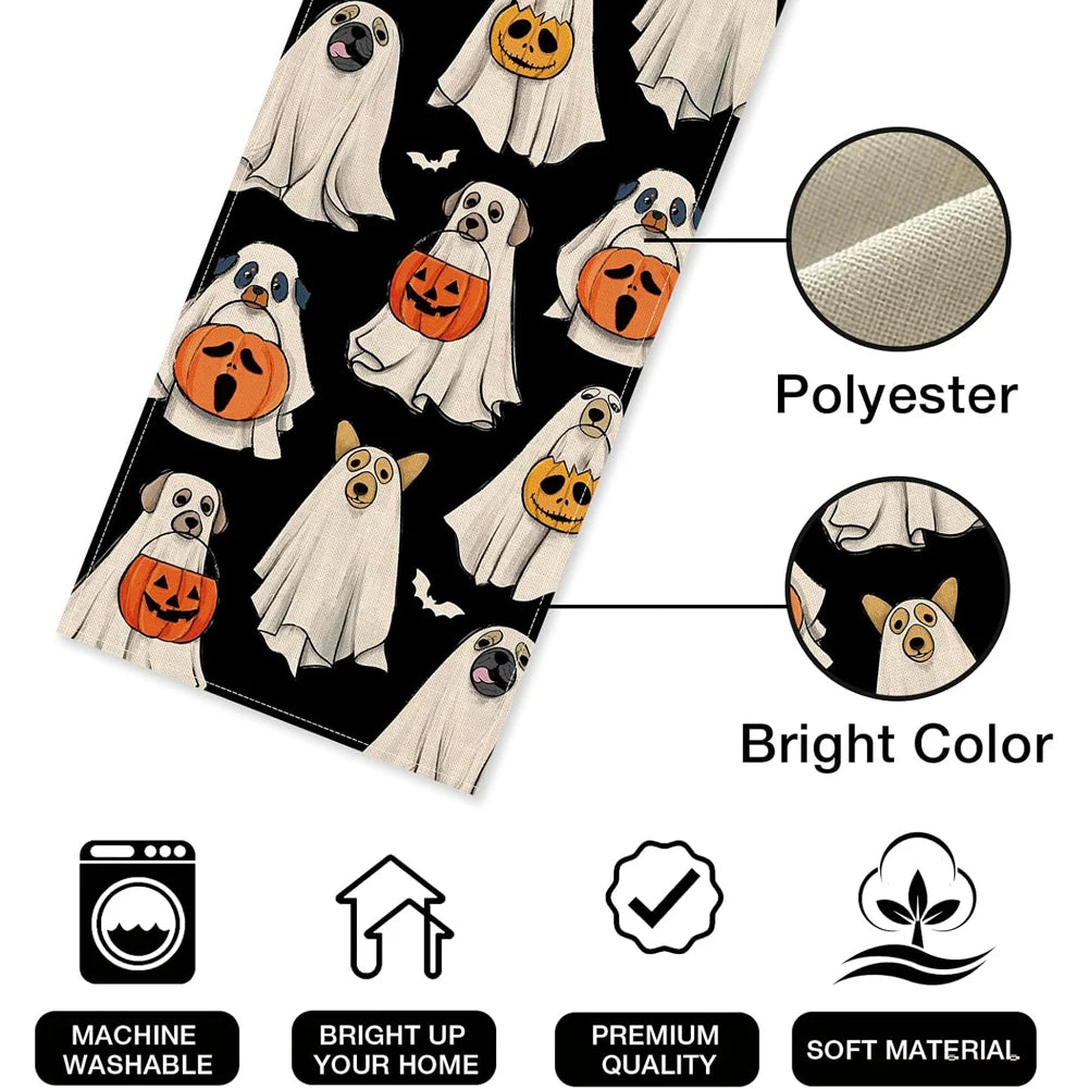 Jack O Lantern Pumpkin Bat Kitchen Dining Table Decoration Spooky Halloween Dining Table Decoration for Halloween Party Decor