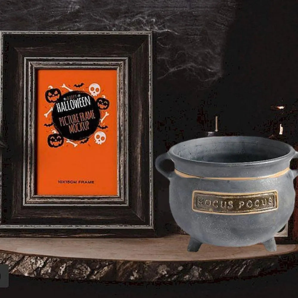 Witches Cauldron Serving Bowls Resin Candy Bucket for Halloween Party Indoor Outdoor Home Kitchen Halloween Party Decorations