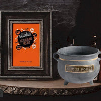 Witches Cauldron Serving Bowls Resin Candy Bucket for Halloween Party Indoor Outdoor Home Kitchen Halloween Party Decorations