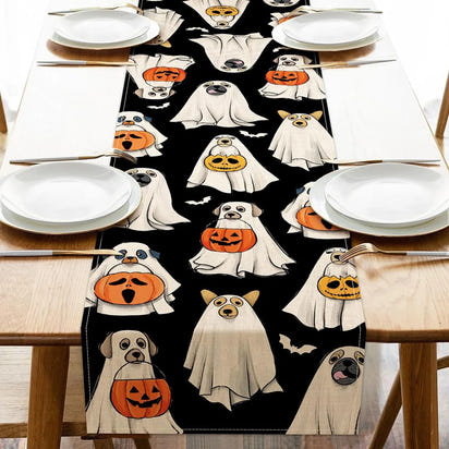 Jack O Lantern Pumpkin Bat Kitchen Dining Table Decoration Spooky Halloween Dining Table Decoration for Halloween Party Decor