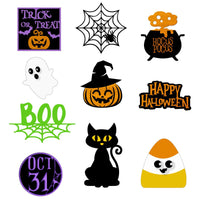 Halloween Wooden Sign Tiered Tray Decor Set Farmhouse Kitchen Decoration (B)