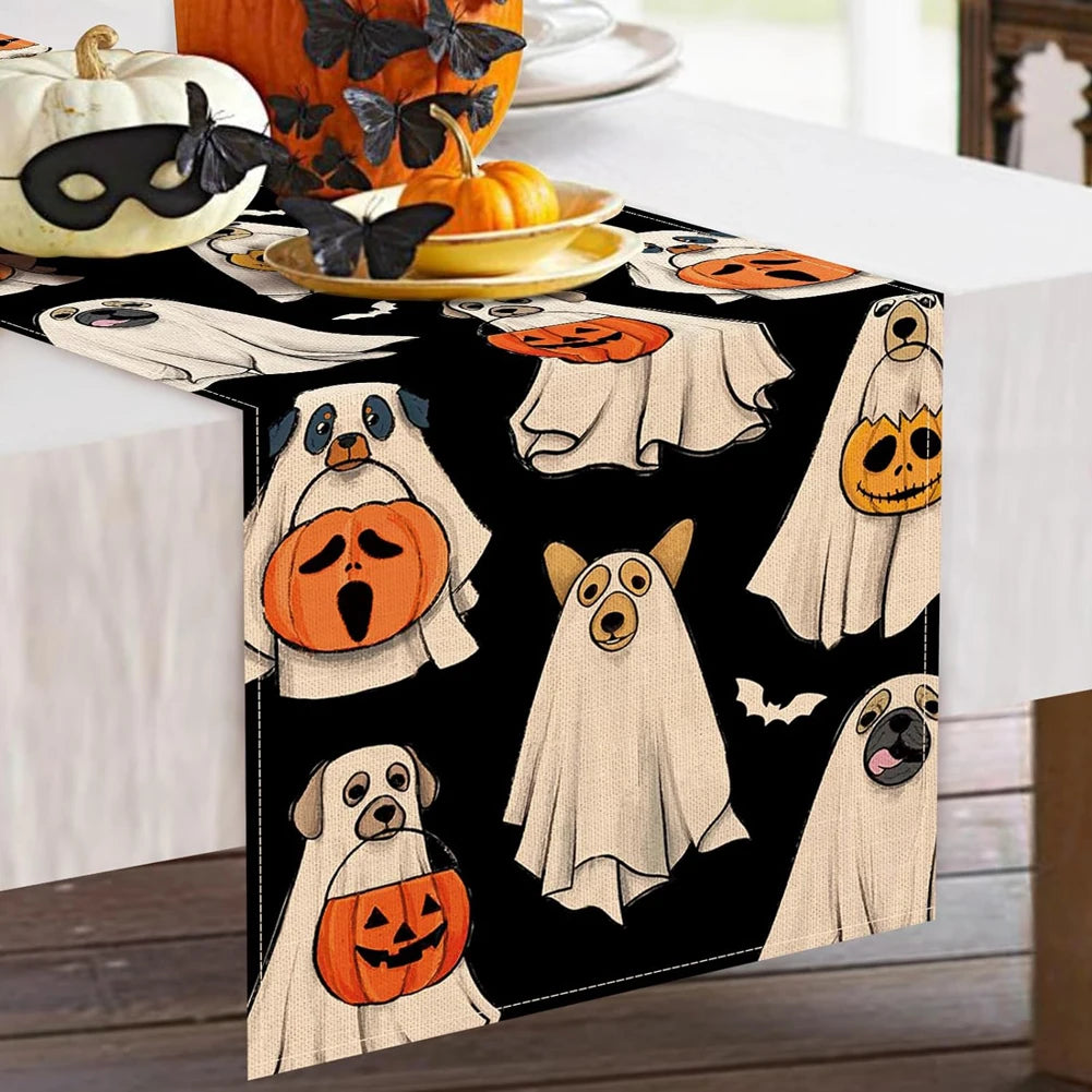 Jack O Lantern Pumpkin Bat Kitchen Dining Table Decoration Spooky Halloween Dining Table Decoration for Halloween Party Decor